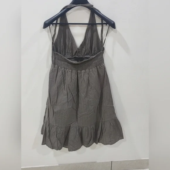 Summer dress dark olive green - Picture 4 of 5